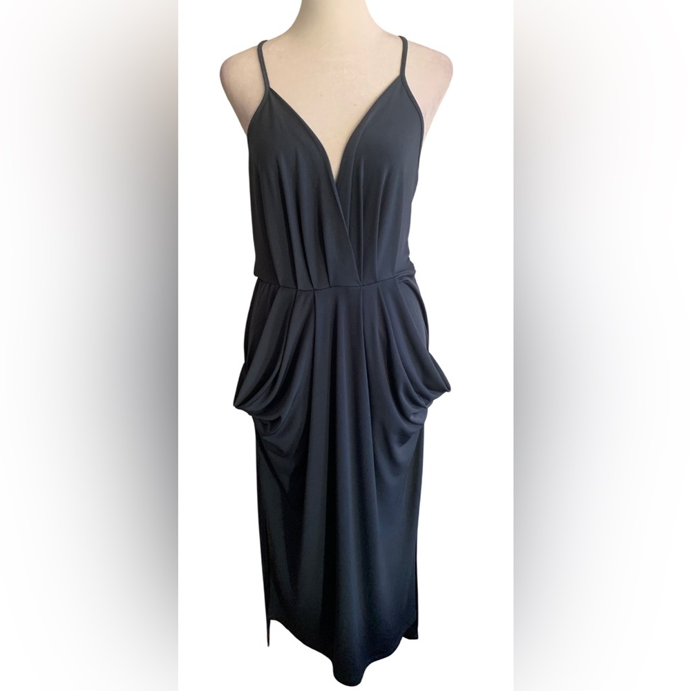 Bcbgeneration Blue/Gray Spaghetti Strap Midi Sund… - image 1